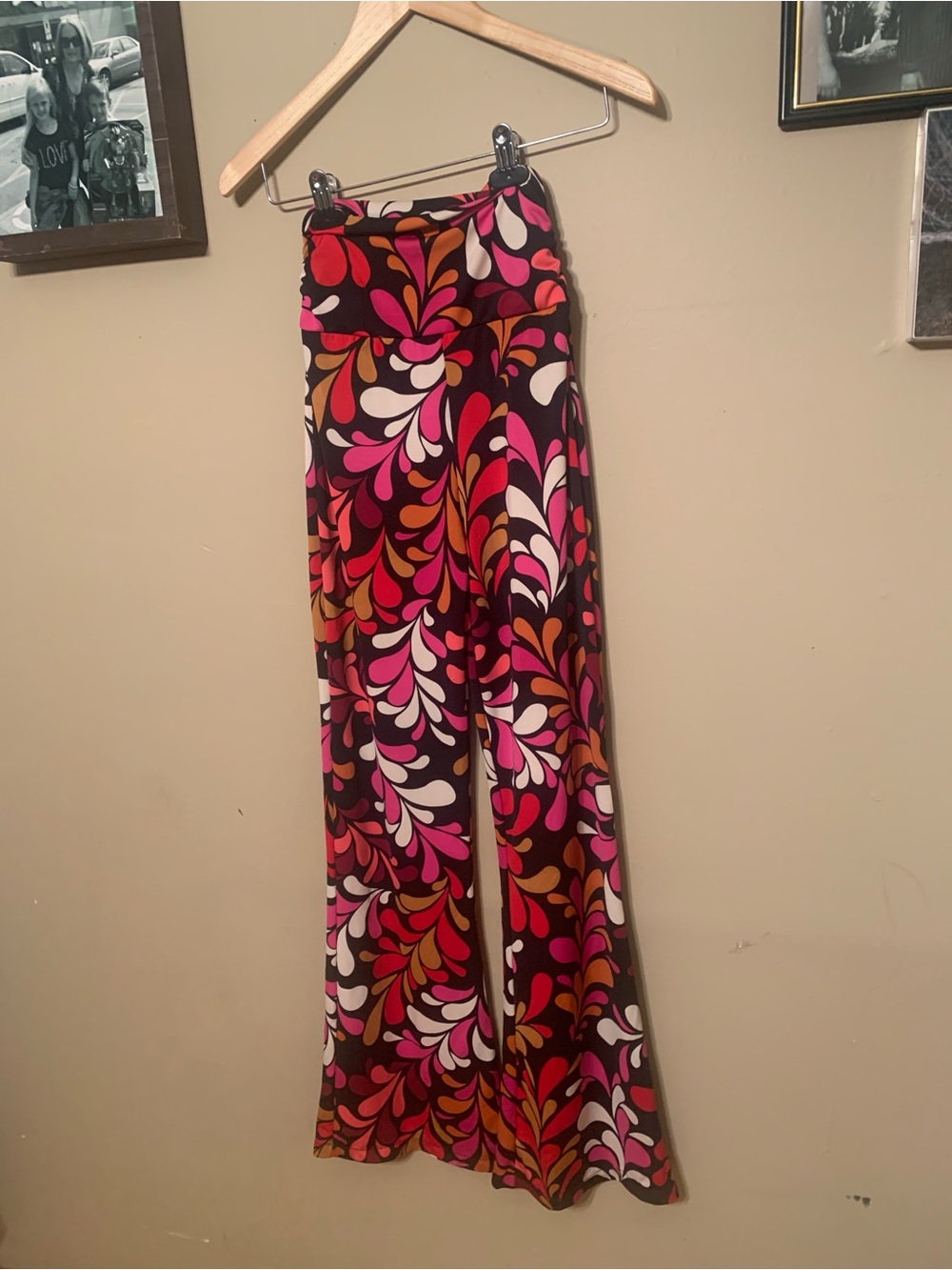 Vintage 90’s Shane Lee Inc Abstract Psychedelic Flare  pants small high waisted